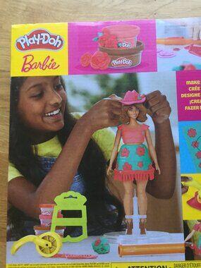 New in box Play-Doh Barbie set includes doll and Play-Doh what you need to make
